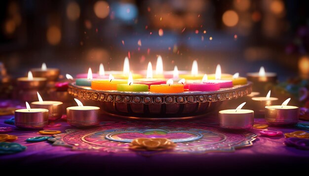 bannière de diwali de haute qualité