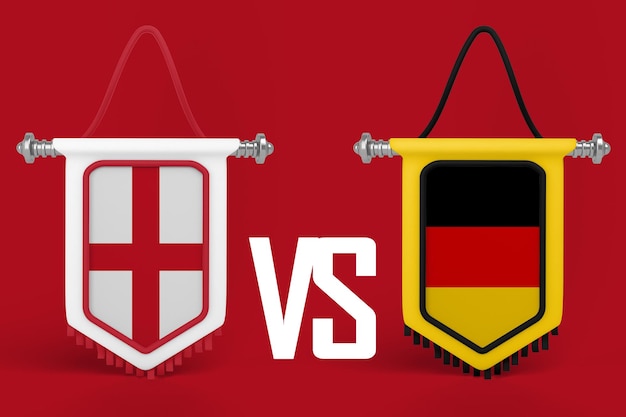 Bannière drapeau Angleterre VS Allemagne