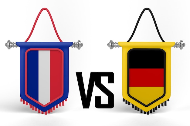 Bannière Drapeau France VS Allemagne