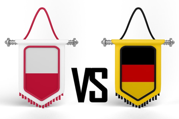 Bannière drapeau Pologne VS Allemagne