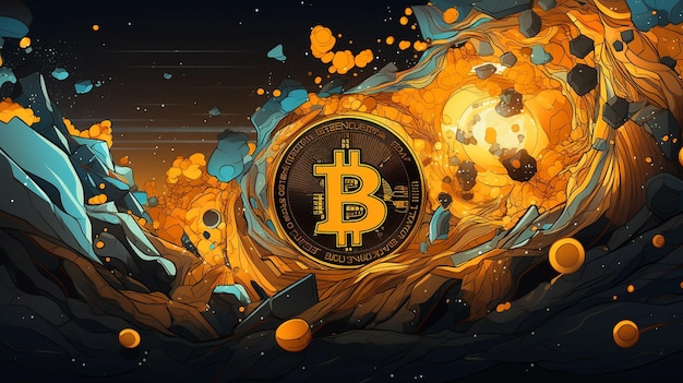 Photo la bannière du bitcoin