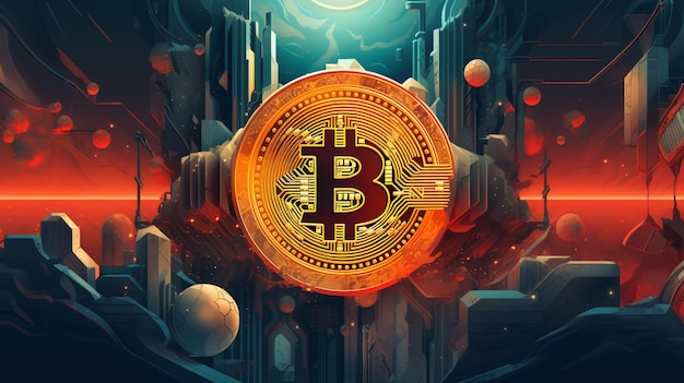 Photo la bannière du bitcoin