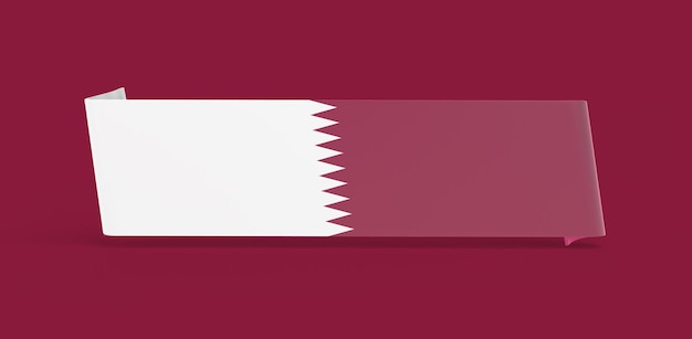 Bannière du drapeau du Qatar