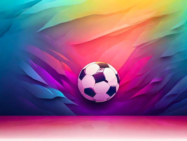 Bannière de fond de football abstraite et colorée
