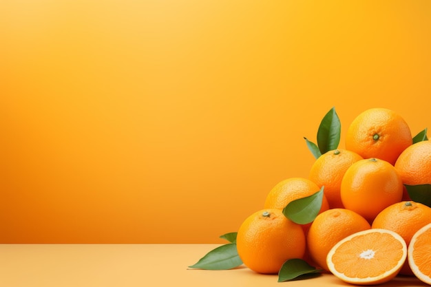 Bannière de fruits orange Nourriture été Générer Ai