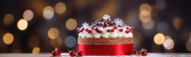 Photo bannière de gâteau de noël