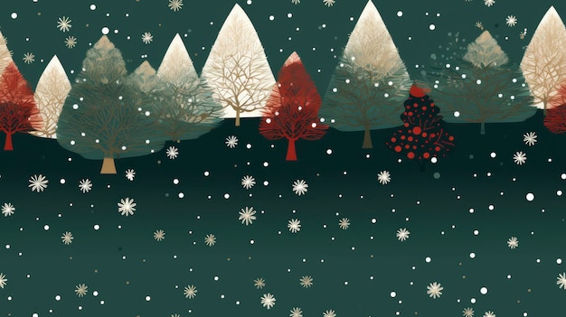 bannière d'illustration du papier peint de Noël