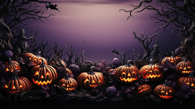 Bannière d'illustration d'Halloween