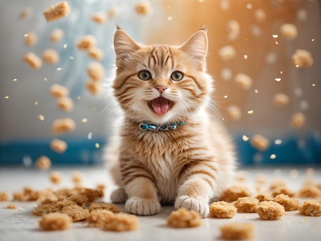 Photo bannière de nourriture pour chats
