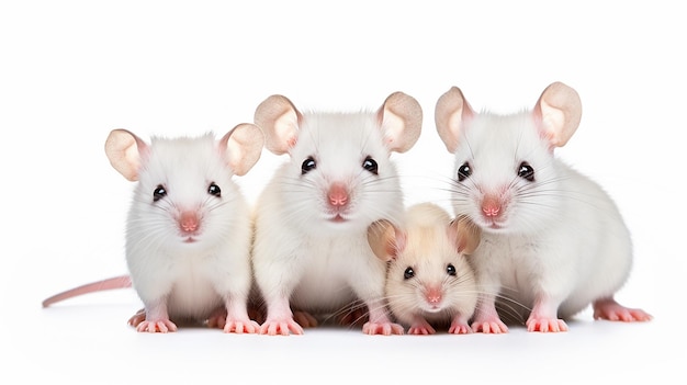 Bannière panoramique de souris mignonnes pour animaux de compagnie