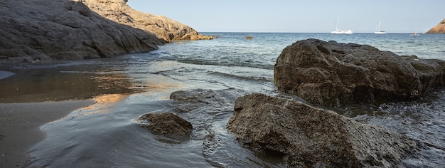 Bannière de plage de Sardaigne, image de bannière avec espace de copie