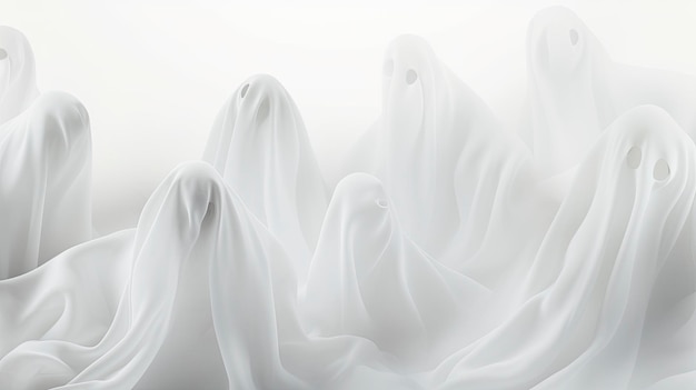 Photo de bannière pour le fond fantômes flottants esthétique du papier peint