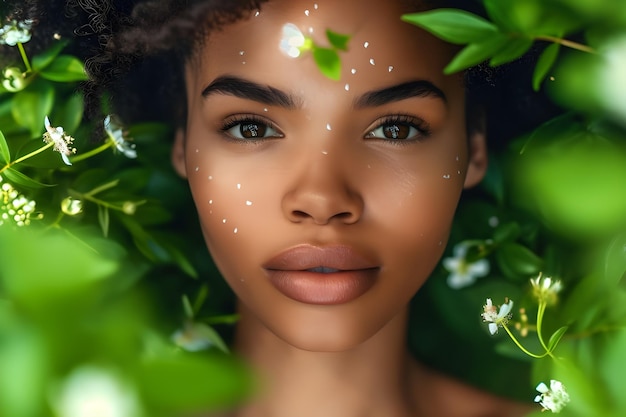 Photo bannière de printemps de beauté verte fraîche, élégance pour chaque femme