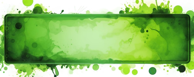 Une bannière rectangulaire horrible, un acide vert effervescent qui rappelle la maladie et la toxicité.