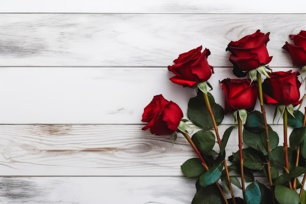 Bannière de roses rouges Générer Ai