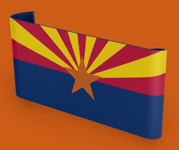 Bannière de ruban de drapeau de l'Arizona