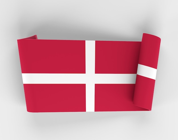 Photo bannière de ruban du danemark
