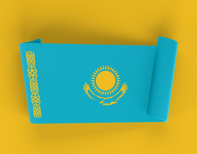 Bannière de ruban du Kazakhstan