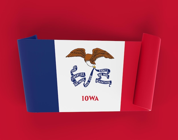 Bannière de ruban de l'Iowa