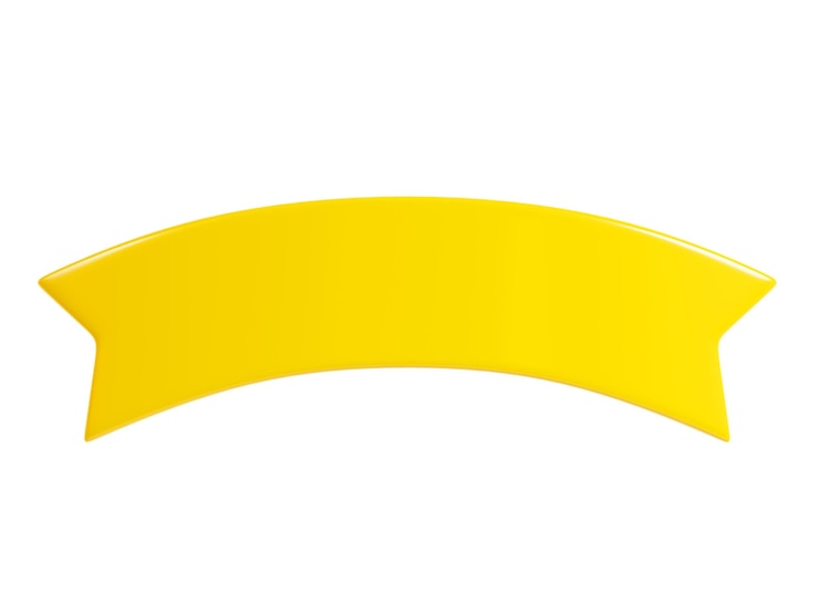 Photo bannière de texte ruban illustration de rendu 3d cadre de titre simple de double ruban jaune à vendre ou message de promotion