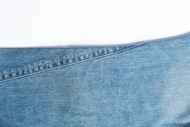 Bannière de texture de jeans en denim bleu avec espace de copie pour l'arrière-plan de conception de texte Texture de mode denim toile Bannière de mode panoramique
