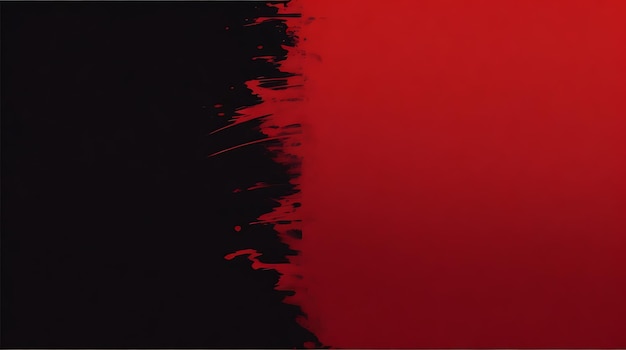 Photo bannière à traits de pinceau audacieux avec une palette de couleurs rouge et noire avec un design d'arrière-plan contemporain frappant