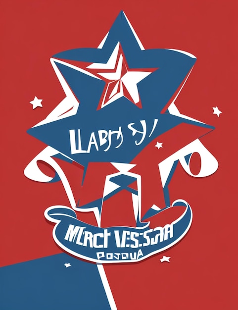 Bannière vectorielle de la fête du travail avec illustration vectorielle du drapeau américain
