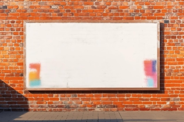 Photo bannière vierge sur le mur ai générative