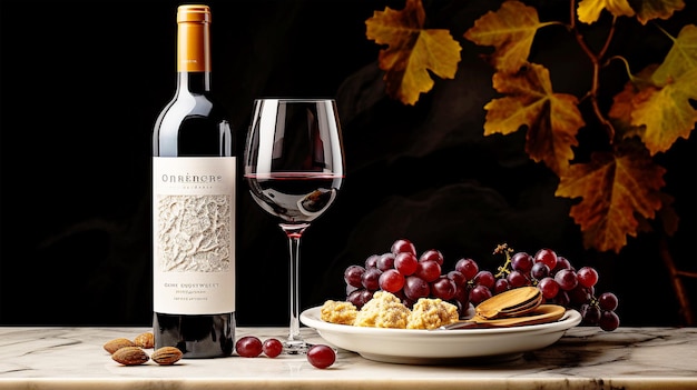 Bannières classiques conçues pour les ventes annuelles de vin Comprend des bouteilles de vin rouge avec des étiquettes personnalisables
