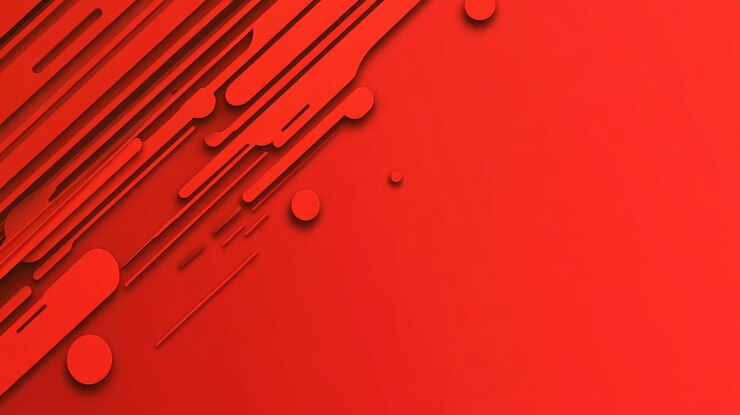 Photo des bannières géométriques rouges abstraites et vibrantes avec des illustrations plates modernes