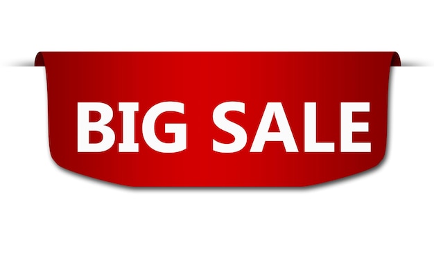 Bannières de vente isolées avec texte de grande vente