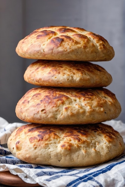 Bannock Un pain autochtone traditionnel fait à partir d'eau de farine et de poudre à cuire