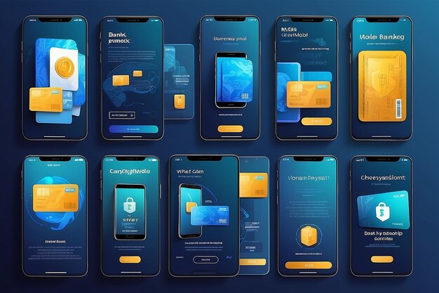 Banque mobile sécurisée Appli de paiement en ligne par carte d'achat pour smartphones et cartes bancaires