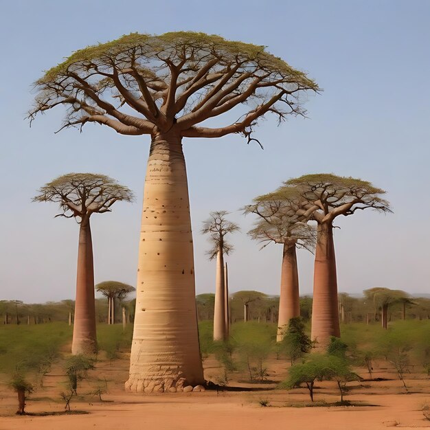 Photo des baobabs générés par l'ia