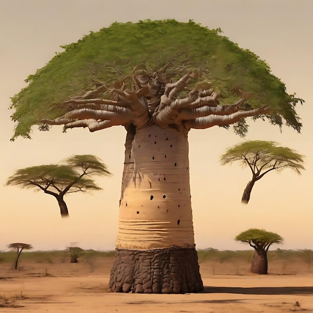 Photo des baobabs générés par l'ia