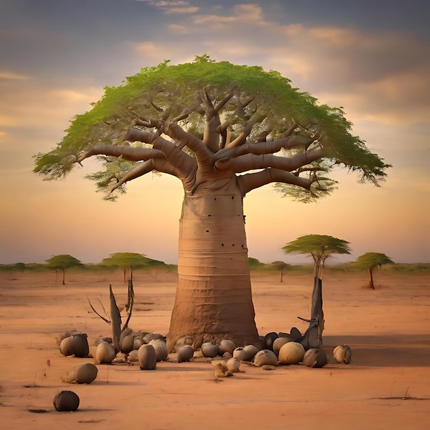 Photo des baobabs générés par l'ia