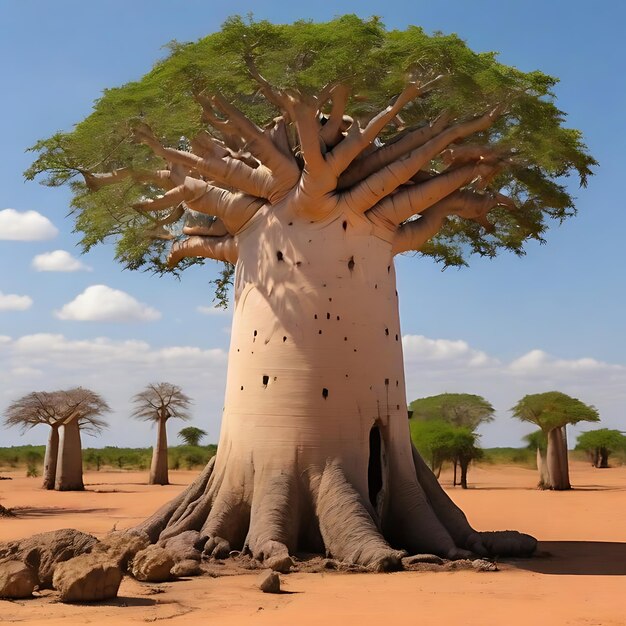 Photo des baobabs générés par l'ia