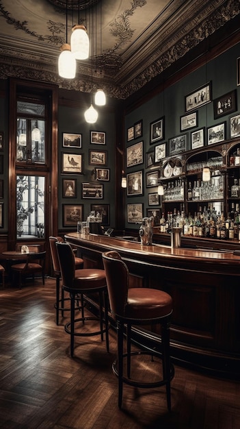 Le bar au bar à bourbon