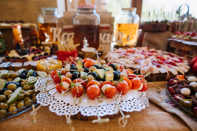 Bar à bonbons sucré un jour de fête