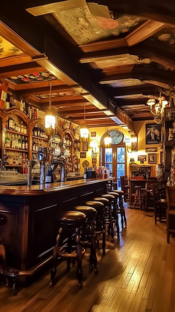 Le bar du vieux pub anglais