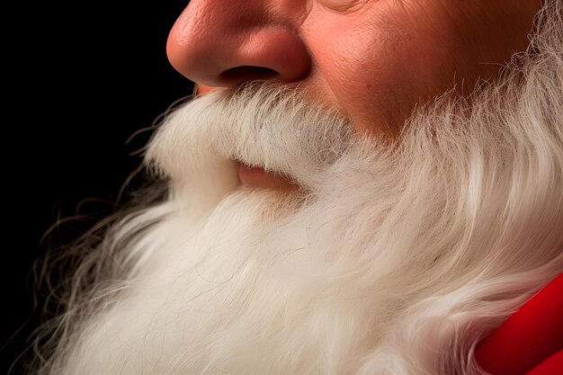 La Barbe Blanche Du Père Noël Emblématique Et Imposante Incarne Le Symbole Intemporel De La Joie 