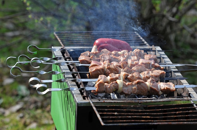 Barbecue sur le gril