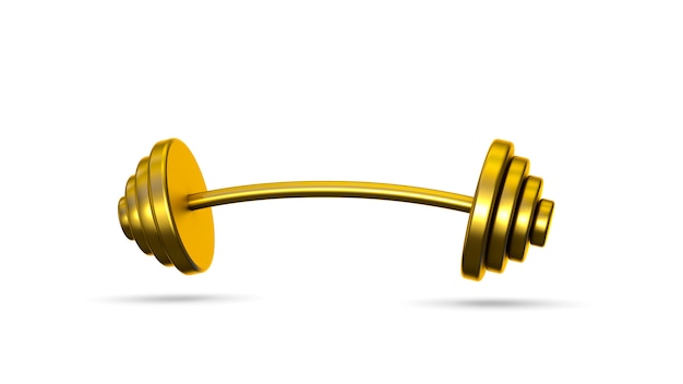 Barbell isolé d'or