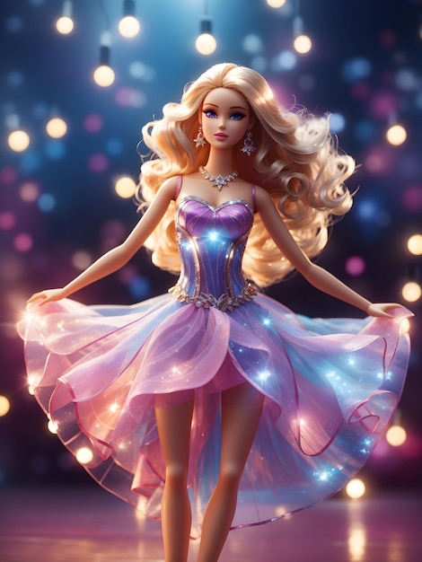 Barbie Danseuse Gracieuse Entourée De Lumières éthérées