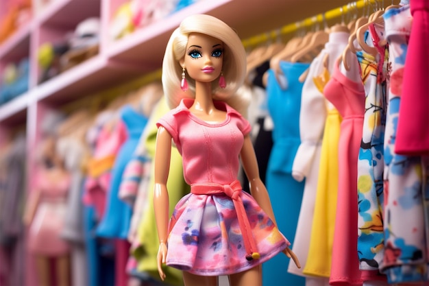 Barbie est un shopaholic, une tenue d'été à la mode.