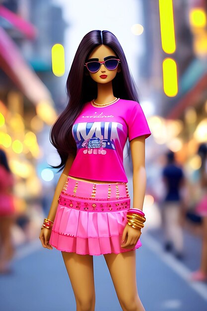 Barbie est un shopaholic, une tenue d'été à la mode.