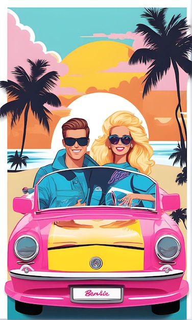 Barbie image design plat illustration