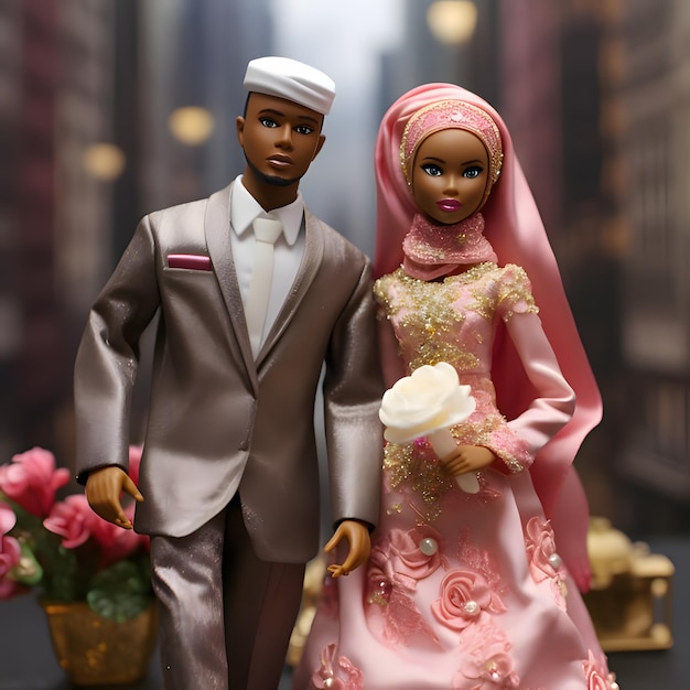 Barbie Et Ken En Peau Noire En Tant Que Musulmans