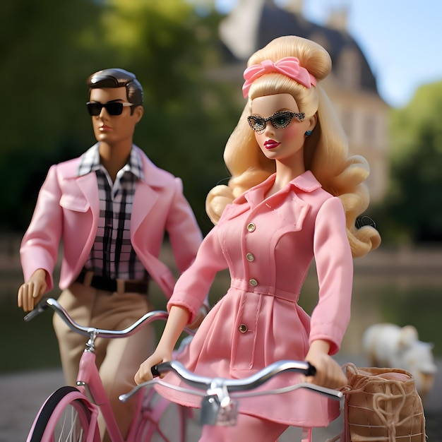 Barbie et Ken en voyage à vélo