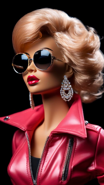 Barbie avec des lunettes de soleil image réaliste beaucoup de détails